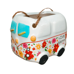 Macetero Figura Colgante "Furgón Kombi Hippie"