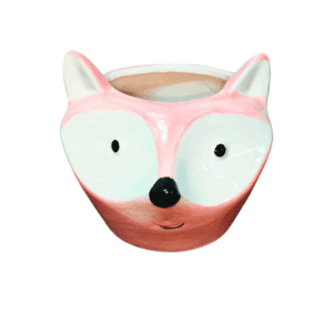Macetero Figura "Cabeza Zorro Rosada"